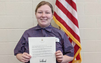 Vantage student is awarded the President's Volunteer Service Award