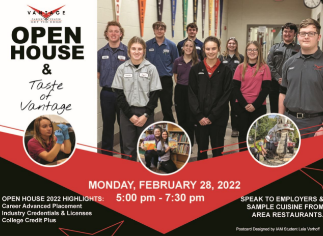 Flyer for the Vantage Open House