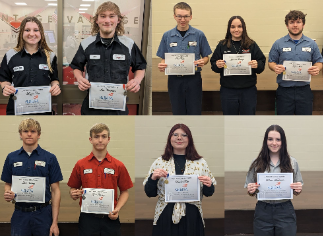 Vantage students who will be advancing to State SkillsUSA competition.